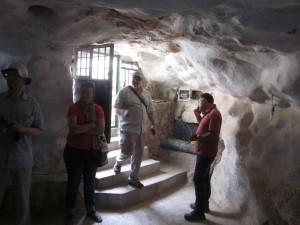 This is the cave on the property where Daher Nassar (Daoud's grandfather) once lived.