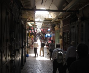 The streets of the Old City are covered markets.