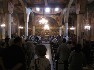 Mass was celebrated in Arabic at the Greek Catholic Patriarchate.