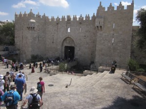 The Damascus Gate leads to the Muslim Quarter.