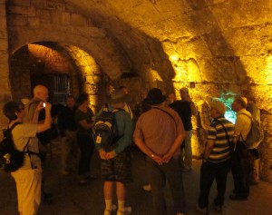 We saw the underside of the bridge to the Temple Mount.