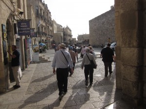 Omar Ben el-Khatab street leads into the Old City.