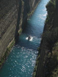 The Corinth canal saves ships a 136-mile detour.