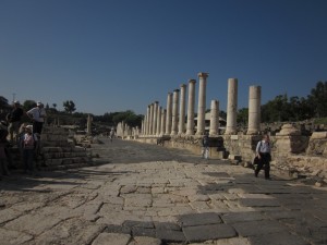 John Markowski walking at Beth Shean.