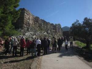 Mycenae had an enormous defensive wall.