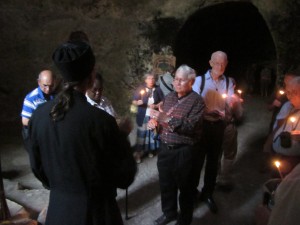 Br. Pierre explains the Tombs of the Prophets.