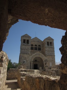 The Church of the Transfiguration is on Mt. Tabor.