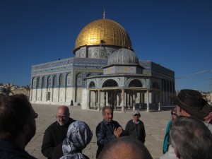 Our guide described the domes of the Sanctuary.