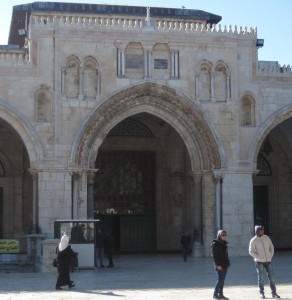 We removed our shoes to enter the mosque.