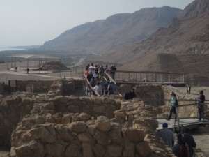 Archaeological ruins lie near the caves.